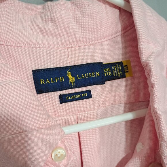 Polo Ralph Lauren Core Replen Mens XXL 2XL Shirt Pink Classic Fit Flesh Pony NEW - Picture 4 of 12